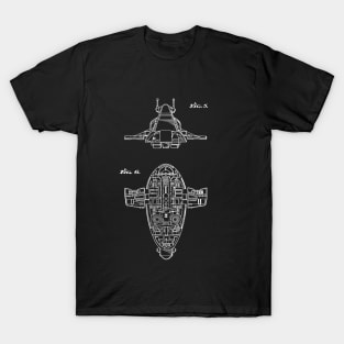 Toy Spaceship Vintage Patent Drawing T-Shirt